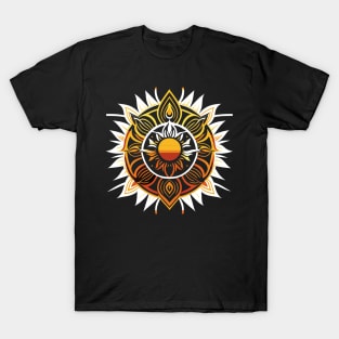 Psychedelic Sunflower: Vibrant Fusion T-Shirt